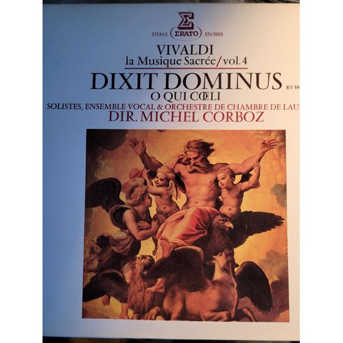 Vinyle Vivaldi Dixit Dominus Pour Soli, Ch?Ur, Orchestre Et Continuo / O Qui Caeli Motet Pour Soprano Et Orchestre À Cordes. Ensemble Vocal Et Orchestre De Chambre De Lausanne Michel Corboz. Vol. 4.