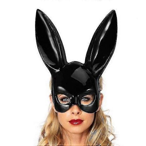 Masque De Lapin Masquerade Rabbit Mask Femmes Sexy Black Long Ears Rabbit Bunny Party