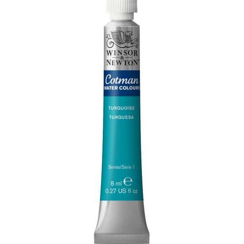 Tube De Peinture Aquarelle Fine - Turquoise - Cotman - Winsor & Newton - 8ml