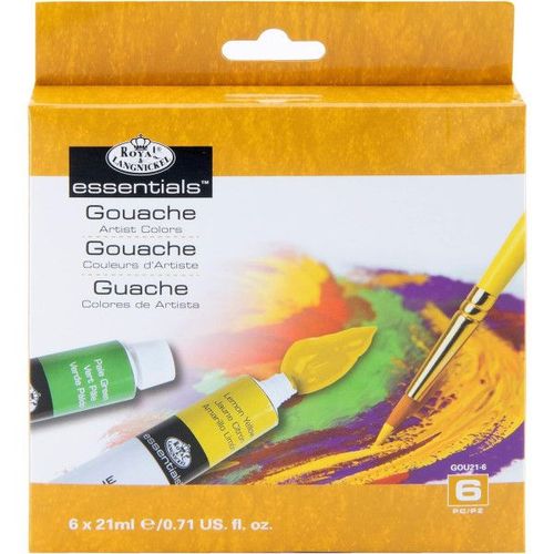 Gouache - 6 Tubes De 21ml - Assortiment De Couleurs - Royal & Langnickel