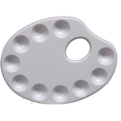Palette - Ovale - 10 Godets - Plastique - Tous Types De Peinture - Royal & Langnickel