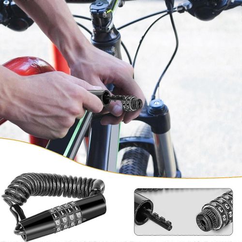 Serrure De Vélo Antivol Mini Code Lock Portable Wire Lock
