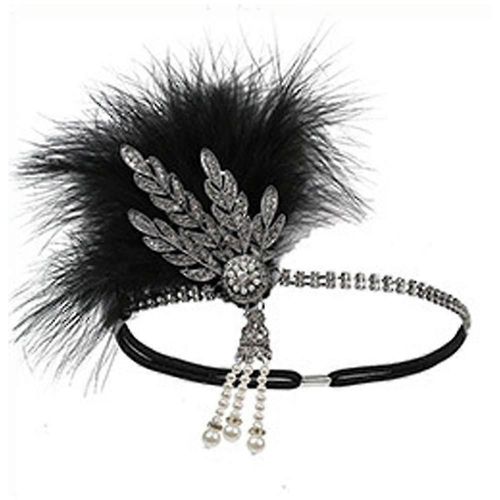 Vintage 1920s Headband Roaring 20s Great Gatsby Headpiece Avec Paon