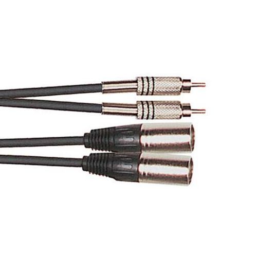 Cordon Adaptateur 2 XLR Mâle/2 RCA Mâle 3m Yellow Cable