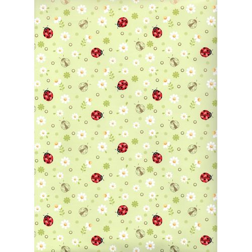 Ershi-Papier D'emballage Cadeau Set 3 Feuilles Taille Xxl 90 X 65 Cm Emballage Sans Plastique Papier Fsc Dessin Coccinelle Rouge ([577]