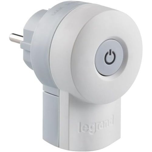 ERSHI-LEGRAND - Fiche Mâle Avec Terre Double Fonction - Fiche Electrique Avec Interrupteur On/Off - 16A - Blanc[1107]