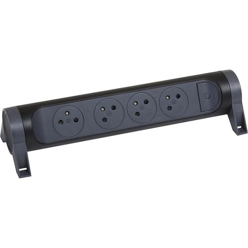ERSHI-LEGRAND - Multiprise Rotative Avec Interrupteur à Voyant LED - 4 Prises Surface avec Terre - Livrée Sans Cordon/Sans Fiche -[75]