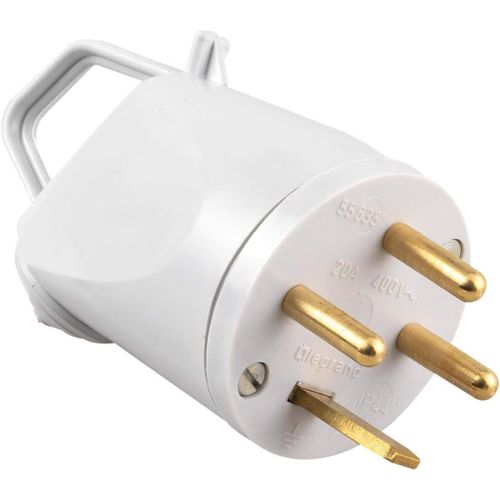 ERSHI-LEGRAND - Fiche Mâle Etanche Avec Terre 20A - Fiche Electrique de Puissance avec Serre-Câble à Vis - 16A - Fabriqué En Franc[1180]