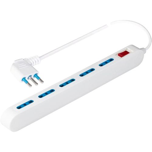 ERSHI-POLY POOL - PP2524 Multiprise Électrique SPAZIOZERO PLUS 2300W 5 Prises Adaptateur 10/16A 2P+T - Multiprise Superslim 23mm -[1136]