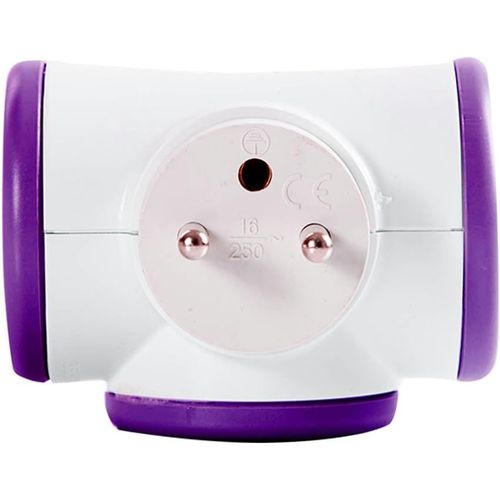 ERSHI-WATT&CO MPF3C-VIO-CT Multiprise, Blanc/Violette, 16.0000[450]