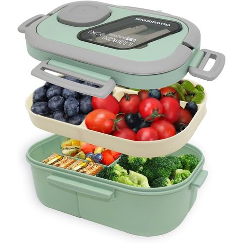 Ershi-Lunch Box, Lunch Box Adulte, Bento Pour Adultes Et Enfants 1200ml, Bento Lunch Box Étanche Avec Couverts, Sans Bpa, Pour L'é[1114]