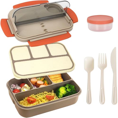Ershi-Bento Lunch Box Enfant Adulte Boîte 1400 Ml Boîte À Bento Avec Cuillère Et Fourchette Anti-Fuite Lunchbox Avec Couverts Pour[1017]