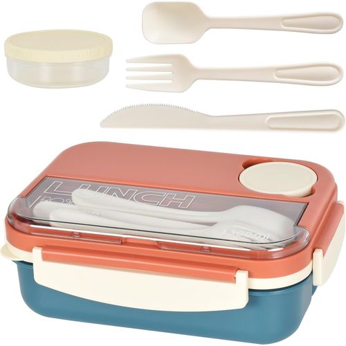 Ershi-Bento Lunch Box Enfant Adulte Boîte 1400 Ml Boîte À Bento Avec Cuillère Et Fourchette Anti-Fuite Lunchbox Avec Couverts Pour[1016]