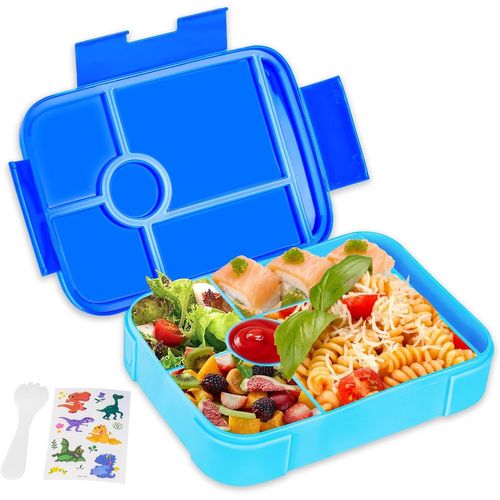 Ershi-Lunch Box, Bento Lunch Box Enfant Adulte Boîte 1050ml Avec 5 Compartiments, Anti-Fuite Lunchbox Avec Couverts, Convient Pour[201]