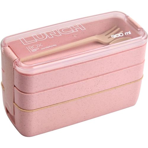Ershi-Boite Repas 900ml, Bento Lunch Box Étanche, Repas Boîtes Avec 3 Compartiments Et Couverts, Boîte À Déjeuner Adultes Enfants,[194]