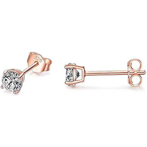 Ershi-Boucles D'oreilles Femme Argent Avec Zircone Cubique, Clous D'oreilles Cristaux De Swarovski Elements Ronds Pour Femme Fille[781]