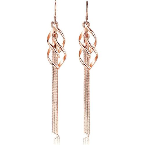 Ershi-Longues Boucles D'oreilles Pendantes En Argent Sterling 925 Pour Femme - Hypoallergéniques - Gouttes Pendantes - Chaîne Serp[1019]
