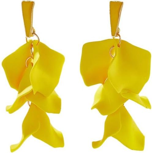 Ershi-Boucles D'oreilles Femme Argent 925 Boucles D'oreilles Longues Rose Pétales Pendantes Boucles D'oreilles Vintage Bohème Fant[959]
