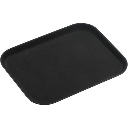 ERSHI-Plateau alimentaire antidérapant en caoutchouc super plastique, rectangulaire, 35 x 25 cm, noir[107]