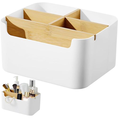 ERSHI-5 Compartiments en Bois pour Stylo de Bureau,Boite de Rangement de Bureau,Boîte de Rangement Bureau à 5,Organiseur de Bureau[317]