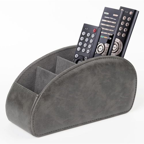 ERSHI-Porte-télécommande avec 5 poches, grand support pour TV, DVD, clé 4K et télécommandes Bluray, rangement pour stylos, gris M[538]