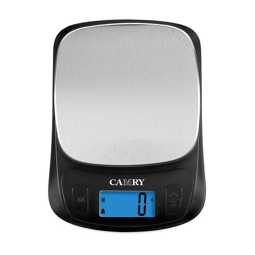 Kalanka-Balance De Cuisine Numérique Poids Lb/Oz/Ml/G/Lb Mini Balance Électronique Professionnelle Haute Pour Voyage Camping On The Go Café Faire Des Repas 5kg/11lb - Noir/Acier Inoxydable