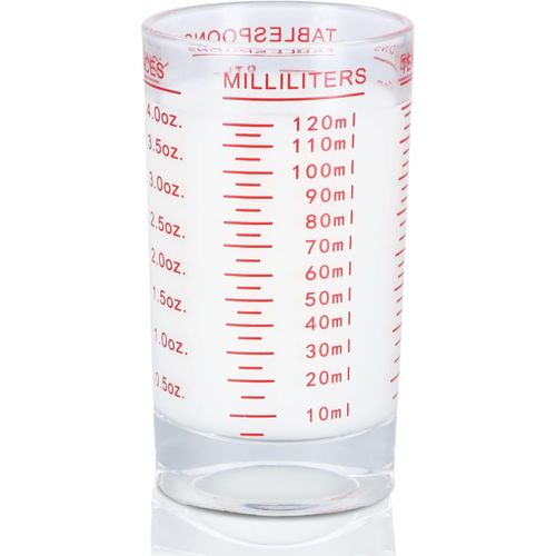 Kalanka-Mini Verre Doseur 4oz/120ml Verre Gradué Avec Balance Gobelets Doseurs Robustes Mini Tasse De Mesure En Verre Pour Cuisine Bar Vodka Cocktail Tequila