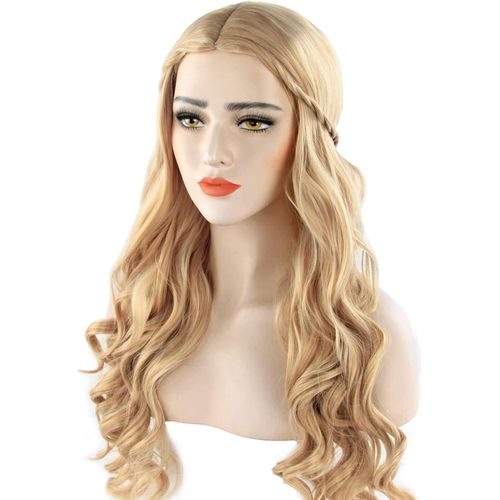 Kalanka-Perruque De Déguisement Longue Bouclée Pour Femme Blonde Cosplay Costume Dames Perruque Fête