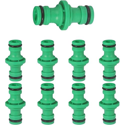 KALANKA-Raccord 1/2"" - Double fiche - Raccord de tuyau de jardin - Pour raccorder des tuyaux, outils de jardin, tuyaux (8 pièces)