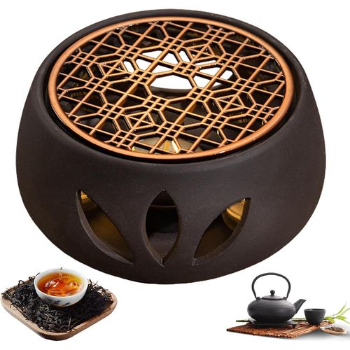 KALANKA-Réchaud pour théière en céramique : chauffe-thé avec bougeoir chauffe-café, réchaud pour café, thé et lait (C)