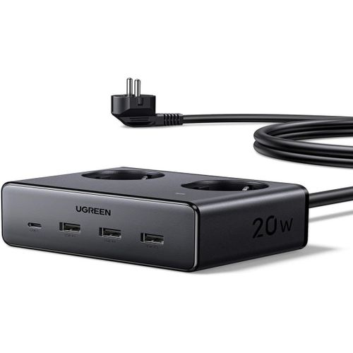 Kalanka-6 En 1 Multiprise Avec Interrupteur 3680w 2 Prises Chargeur Usb C 20w 3 Ports Usb A Compatible Avec Iphone 16 Plus Pro Max 15 14 Ipad Macbook Pro Air Galaxy S25 S24 A15 Long Câble 1.5m