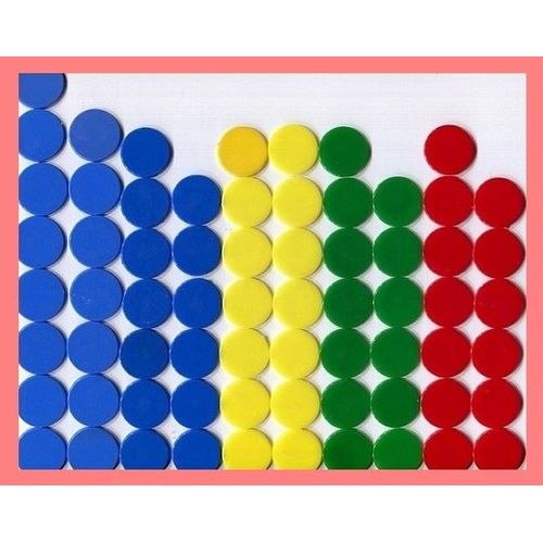 Plusieurs Tailles De Jetons, En Plastique & En Couleur