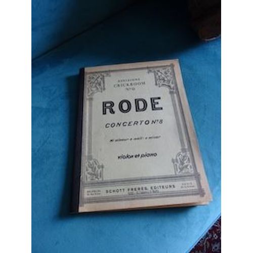Partition Rode: Concerto N°8 En Mi Mineur Pour Violon Et Pianbo