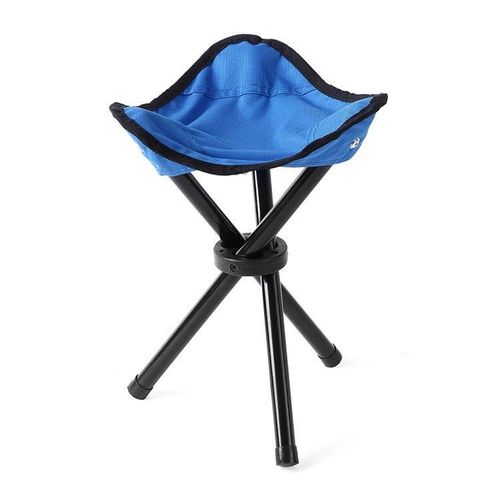 (Bleu) Petit Tabouret D'extérieur Pliable En Toile Pour Randonnée, Camping, Pêche, Pique-Nique, Plage, Barbecue, Voyage, Randonnée, Siège De Jardin