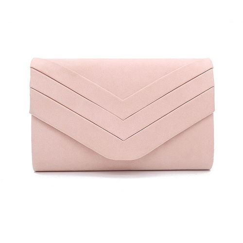 Pochette (rose) avec chaîne Sac à main Support en velours Sac de soirée Pochette