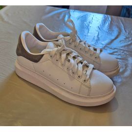 Sneakers Alexander Mcqueen Blanche Et Grise Taille 36 Basket Oversize