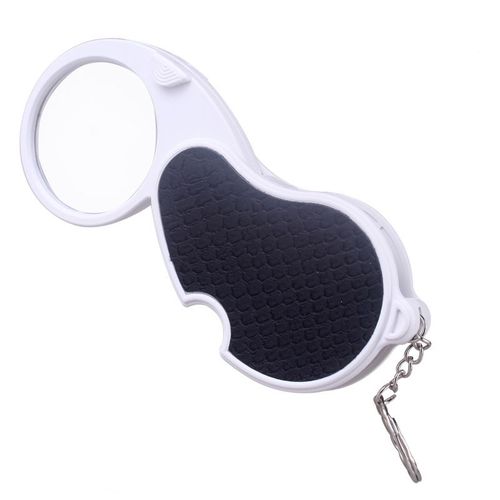 Loupe LED 5x pliable, loupe portable HD avec lentille rabattable de 45 mm de diamètre, adaptée à la lecture, aux sorties, aux voyages amateurs, etc.