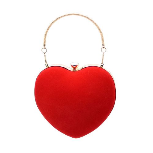 Pochette de mariage pour femme, pochette c?ur rouge, sac de soirée, mini sac fourre-tout élégant pour cocktail, bal de promo, sacoche