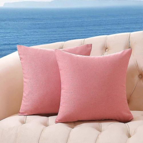 Lot De 2 Housses De Coussin D'extérieur Imperméables Pour Meubles De Jardin, Housses De Coussin Carrées Décoratives Pour Tente De Jardin, Canapé, 45,7 X 45,7 Cm