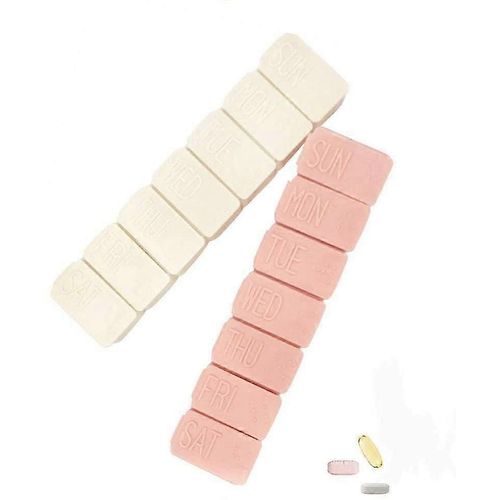 Pilulier Hebdomadaire Extra Large De 7 Jours, Boîte À Pilules De Voyage Pour Huile De Poisson, Comprimés De Calcium, Compléments Alimentaires Et Autres Vitamines. 