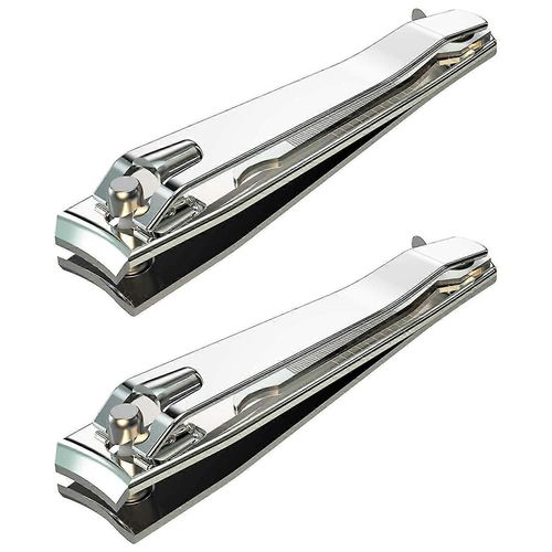 Lot De 2 Coupe-Ongles Professionnels En Acier Inoxydable, Coupe-Ongles Pour Les Doigts Et Les Pieds, Coupe-Ongles À Levier Large Et Facile À Presser Avec Nettoyeur D'ongles Pivotant. 
