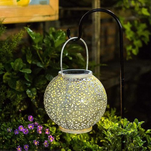 Grande Lanterne Solaire Suspendue Pour Jardin, Éclairage D'extérieur, Métal, Étanche, Lampe De Table Led, Décorative
