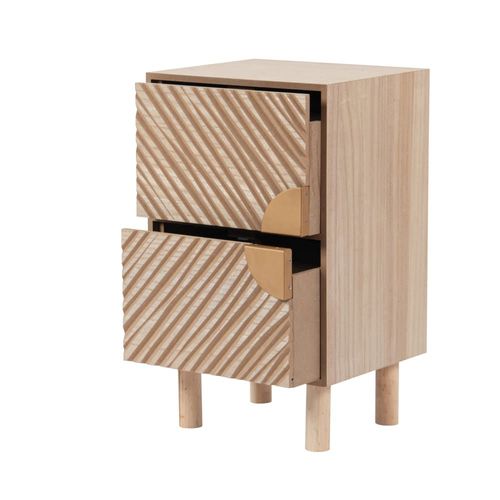 Petit Meuble De Rangement 2 Tiroirs Sculptés