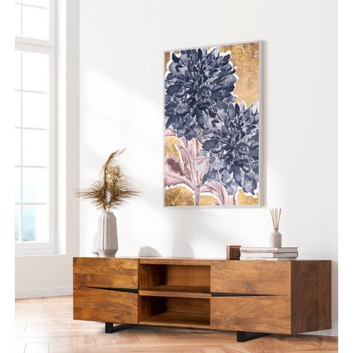 Tableau avec motif d'hortensias 82x122 cm