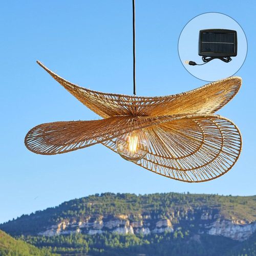 Suspension Solaire Bohème Jute Beige D80cm