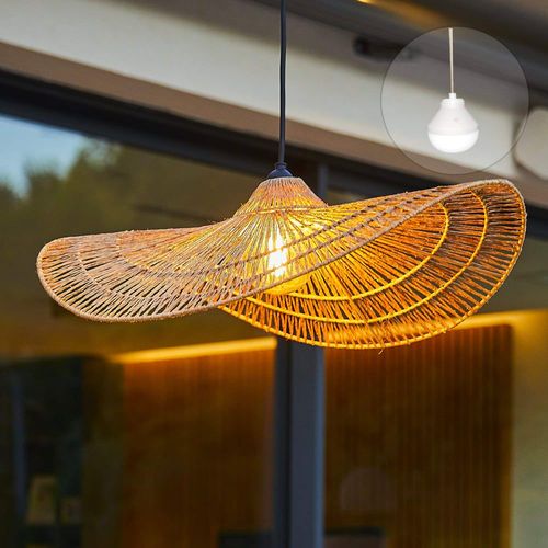 Suspension Nomade Jute Bois H14cm