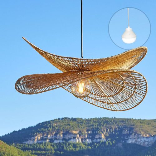 Suspension Nomade Jute Bois H21cm