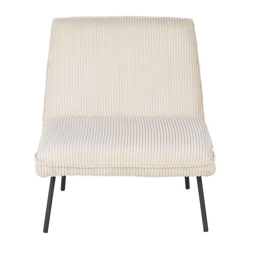 Fauteuil En Velours Côtelé Beige