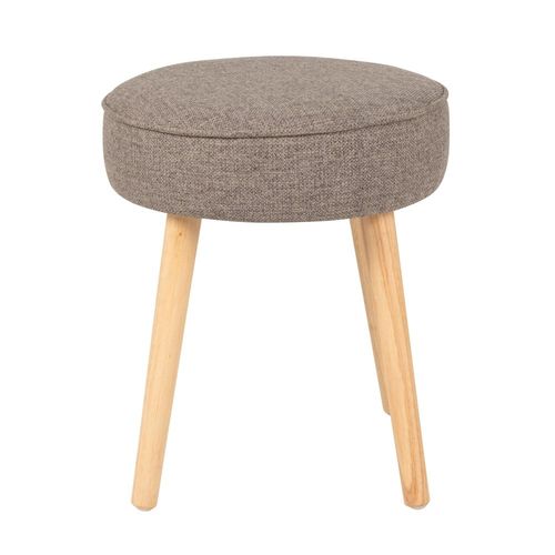 Tabouret Gris Anthracite Et Bois D'hévéa