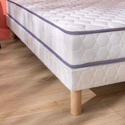 Ensemble matelas ressorts et sommier tapissier 140 x 190 cm